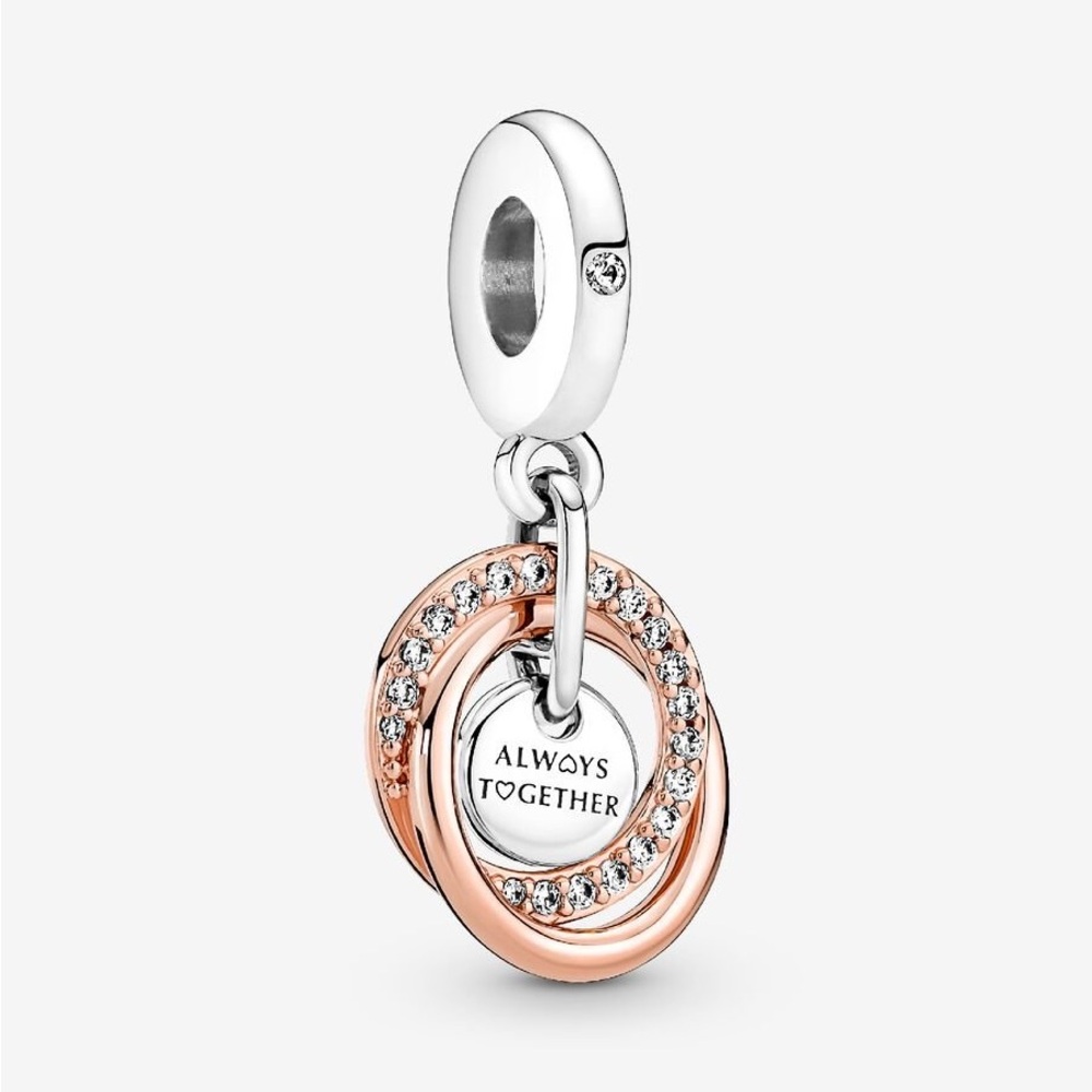 Retired Pandora Silver and Rose Gold Charm
